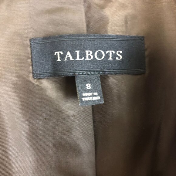 Talbots Houndstooth Plaid Women's Wool Blend Blazer Sz 8 Pink Red Belted Lined - Picture 5 of 10